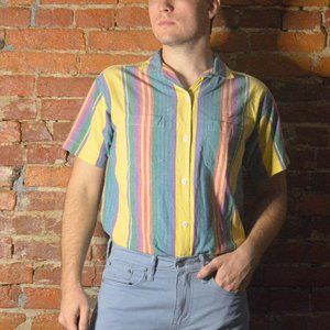 Vintage Pastel Color Striped Shirt
